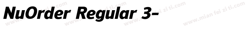 NuOrder Regular 3字体转换